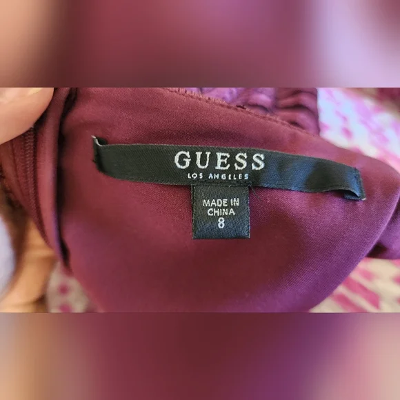 Guess Gianni Embroidered Mesh-Inset Dress Size: 8 - Picture 6 of 12